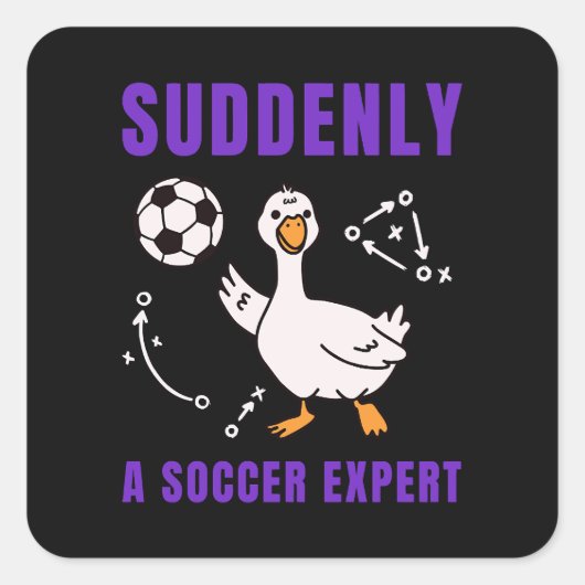 突然サッカーの達人に スクエアシール (正面)
