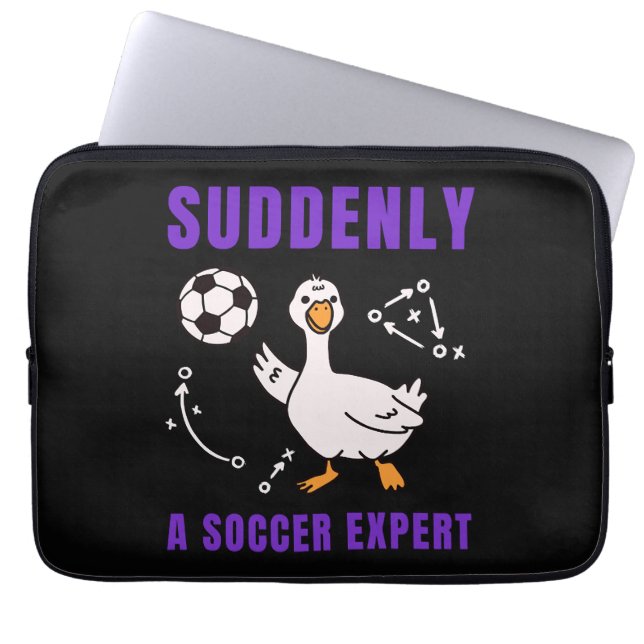 突然サッカー通 ラップトップスリーブ (正面)