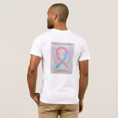 突然乳児死症候群認識度リボンT Tシャツ (裏面フル)
