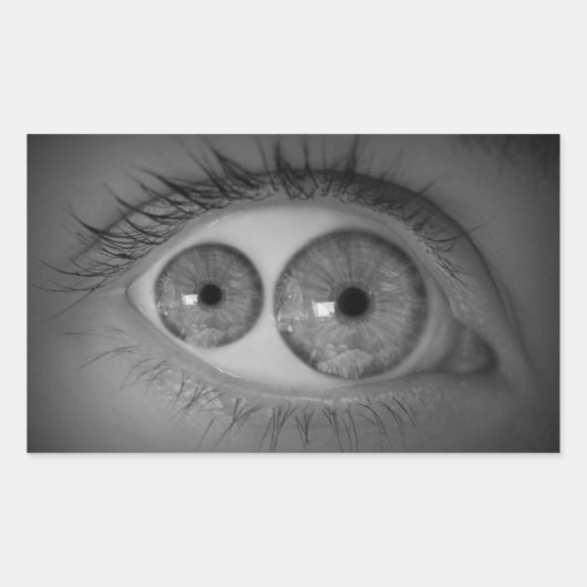 突然変異アイステッカー 長方形シール (正面)