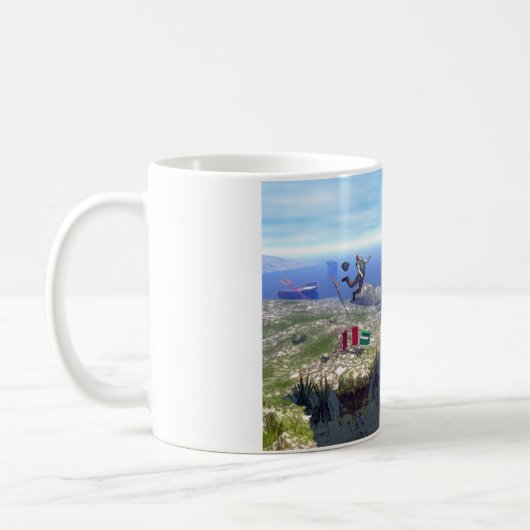 突然変異体の低音のカスタマイズ可能なマグの復讐 コーヒーマグカップ (左)