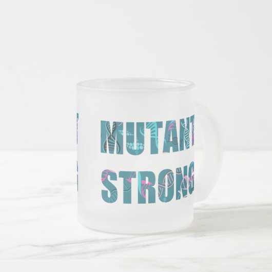 突然変異体の強い螺旋形DNA フロストグラスマグカップ (正面右)