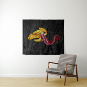 突然変異渦巻形のバナナ タペストリー (インサイチュ(横))