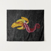 突然変異渦巻形のバナナ タペストリー (正面(横))