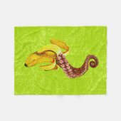 突然変異渦巻形のバナナ フリースブランケット (正面(横))