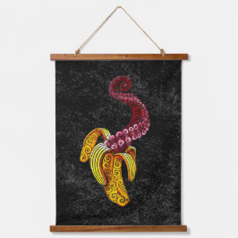 突然変異渦巻形のバナナ 吊り下げ型タペストリー