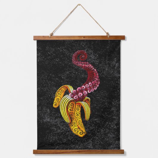 突然変異渦巻形のバナナ 吊り下げ型タペストリー (正面)