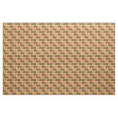 突然70年代オレンジ色の茶色の緑の幾何学的 ファブリック (ヤード)