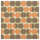 突然70年代オレンジ色の茶色の緑の幾何学的 ファブリック (見本)