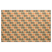 突然70年代オレンジ色の茶色の緑の幾何学的 ファブリック (ファットクウォーター)