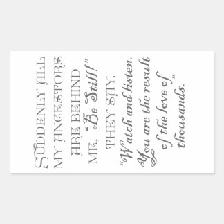 突然、私の先祖は私の後ろに、"まだ残っている 長方形シール