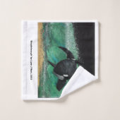 「突破口」アートのタオルとウォッシュクロスのセット バスタオルセット (ウォッシュタオル)