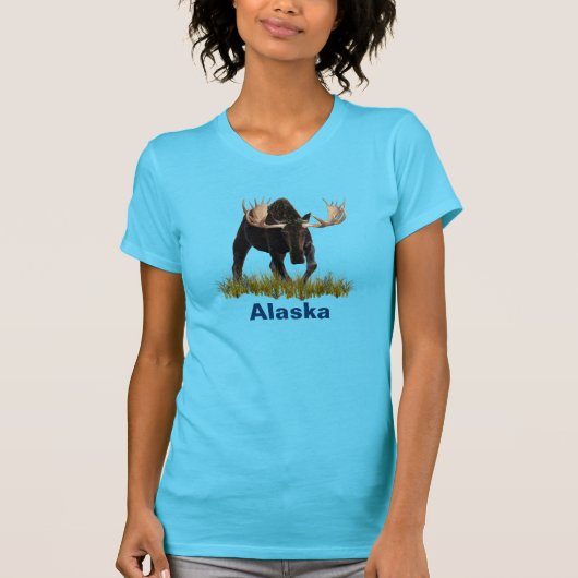 突進するヘラジカ Tシャツ (正面)
