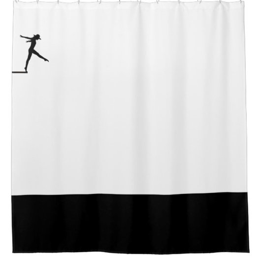 突進-デッキのダイバー シャワーカーテン (正面)