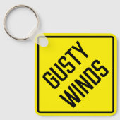 突風メタルスクエアキーチェーン キーホルダー (正面)