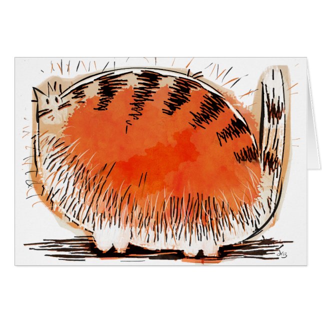 突飛なオレンジ漫画猫 (正面横)