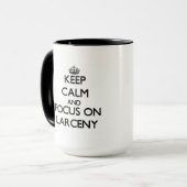 窃盗罪の平静そして焦点を保って下さい マグカップ (正面左)