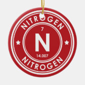 窒素元素赤色セラミックオーナメント セラミックオーナメント (正面)