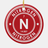 窒素元素赤色セラミックオーナメント セラミックオーナメント (裏面)