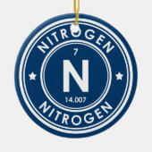 窒素元素青色セラミックオーナメント セラミックオーナメント (正面)
