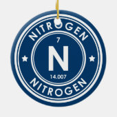 窒素元素青色セラミックオーナメント セラミックオーナメント (裏面)