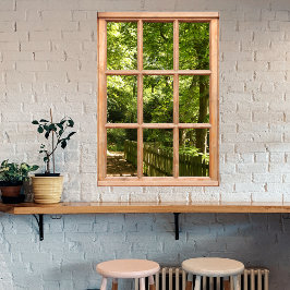 窓からのウッドランドパスビュー ポスター