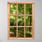 窓からのウッドランドパスビュー ポスター (正面)