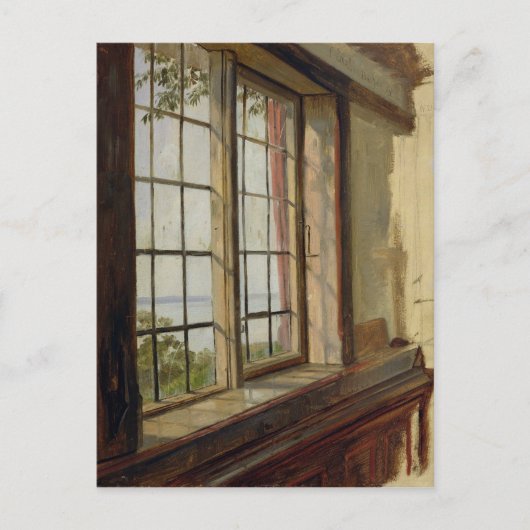 窓からのエルベの眺め， 1838 ポストカード (正面)