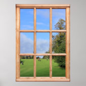 窓からのゴルフコースビュー ポスター (正面)