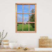 窓からのゴルフコースビュー ポスター (キッチン)
