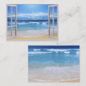 窓からのビーチ 名刺 (正面/裏面)