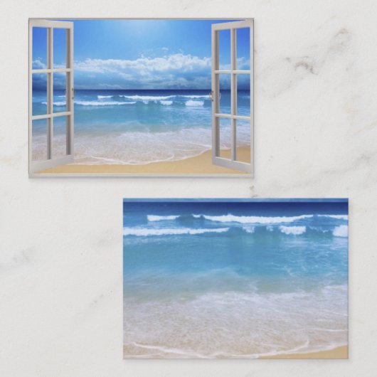 窓からのビーチ 名刺 (正面/裏面)