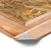 窓からの大麦の景色 ポスター (角)