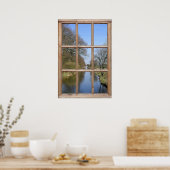 窓からの河川表示 ポスター (キッチン)