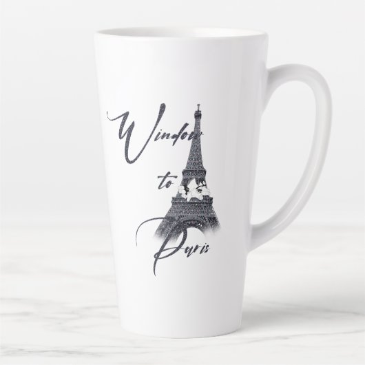 窓からパリTシャツキーチェーンホッケーパックUSB C カフェラテマグ (右)