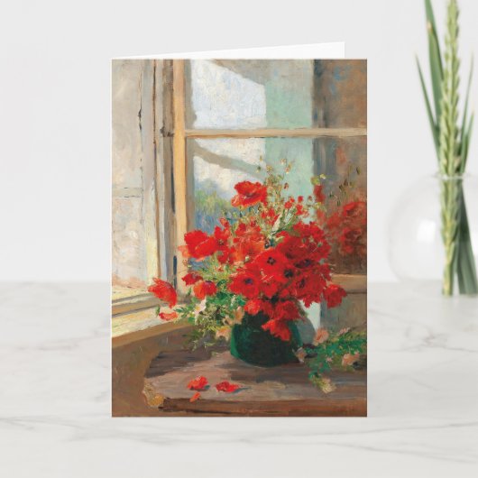 窓からポピー | Olga Wisinger-Florian カード (正面)
