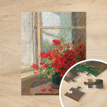 窓からポピー | Olga Wisinger-Florian ジグソーパズル<br><div class="desc">窓のそばのケシの花束 |オーストリアの印象派の画家、オルガ・ウィシンガー=フロリアン(1844-1926)によるオリジナルのアートワーク。彼女の多くの風景とフローラ静物画で知られている。晴れた窓の近くに置かれた美しい鮮やかな赤いケシの花瓶。デザインツールを使用してイメージのカスタム文字を追加したり、イメージをカスタマイズする。</div>