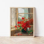 窓からポピー | Olga Wisinger-Florian ポスター<br><div class="desc">窓のそばのケシの花束 |オーストリアの印象派の画家、オルガ・ウィシンガー=フロリアン(1844-1926)によるオリジナルのアートワーク。彼女の多くの風景とフローラ静物画で知られている。晴れた窓の近くに置かれた美しい鮮やかな赤いケシの花瓶。デザインツールを使用してイメージのカスタム文字を追加したり、イメージをカスタマイズする。</div>