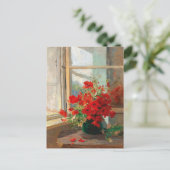 窓からポピー | Olga Wisinger-Florian ポストカード (スタンド正面)