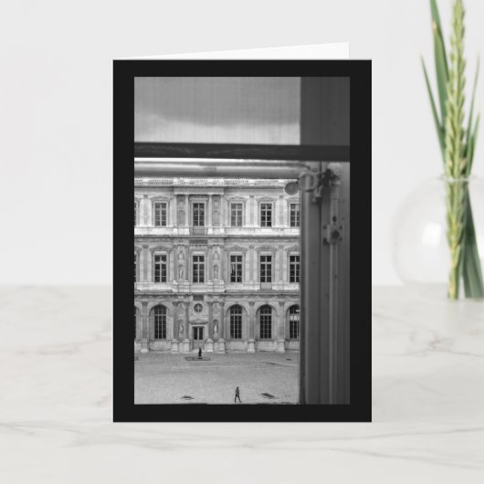 窓からルルーヴルパリグリーティング カード (正面)