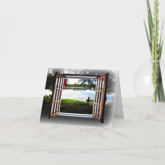 窓から中を見る カード (正面)