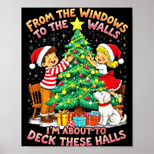 窓から壁へとこのホールをクリスマス ポスター (正面)