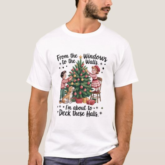 窓から壁までデッキするよ Tシャツ (正面)