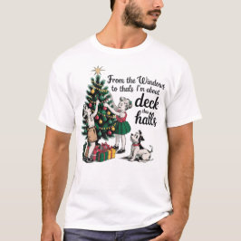 窓から壁までデッキするよ Tシャツ