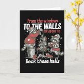 窓から壁まで飾りつけるぞ カード (黄色い花)