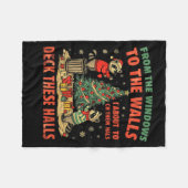 窓から壁まで飾りつける フリースブランケット (正面(横))