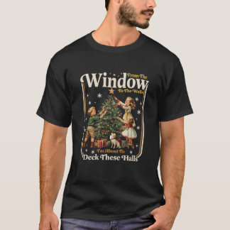 窓から壁まで ホリデーパーティー おもしろ大人グッズ Tシャツ