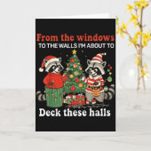 窓から壁まで、僕は今からラクーンだ カード (黄色い花)