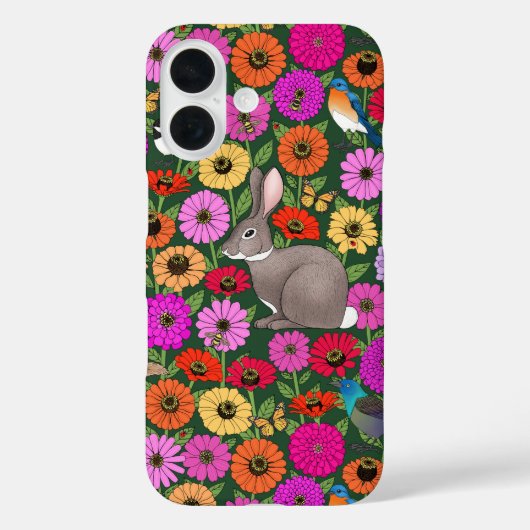 窓から外に…鳥、ハチ、バニー、蝶 Case-Mate iPhoneケース (裏面)