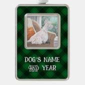 窓から外を見るウェスティン シルバープレートフレームオーナメント (正面)